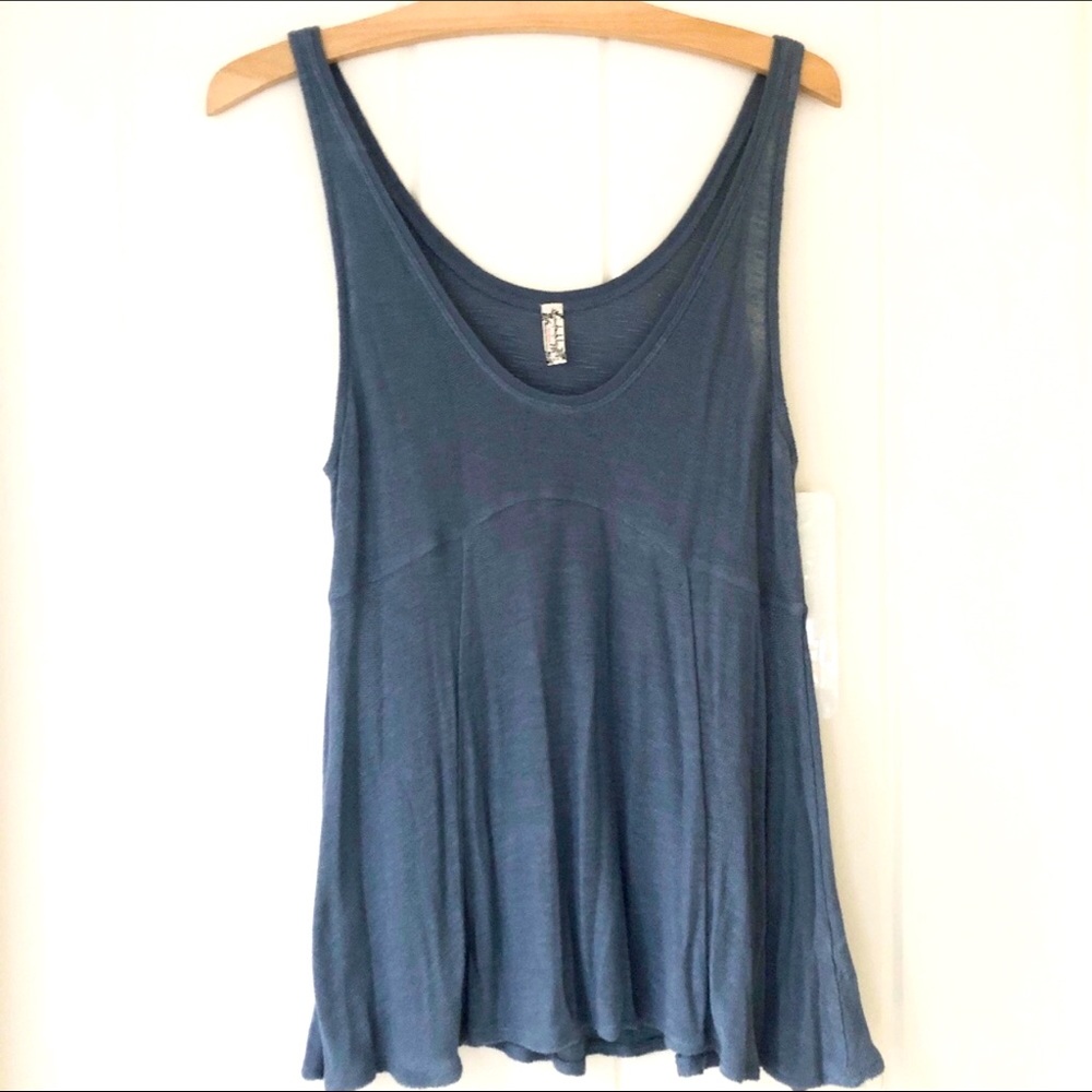 Free People Intimately Steel Blue Swing Tank (Med)